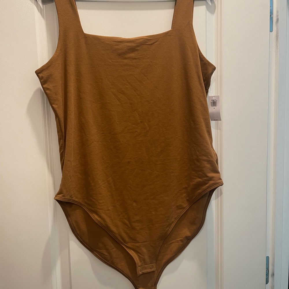 Old Navy Brown Bodysuit with Square Neckline
